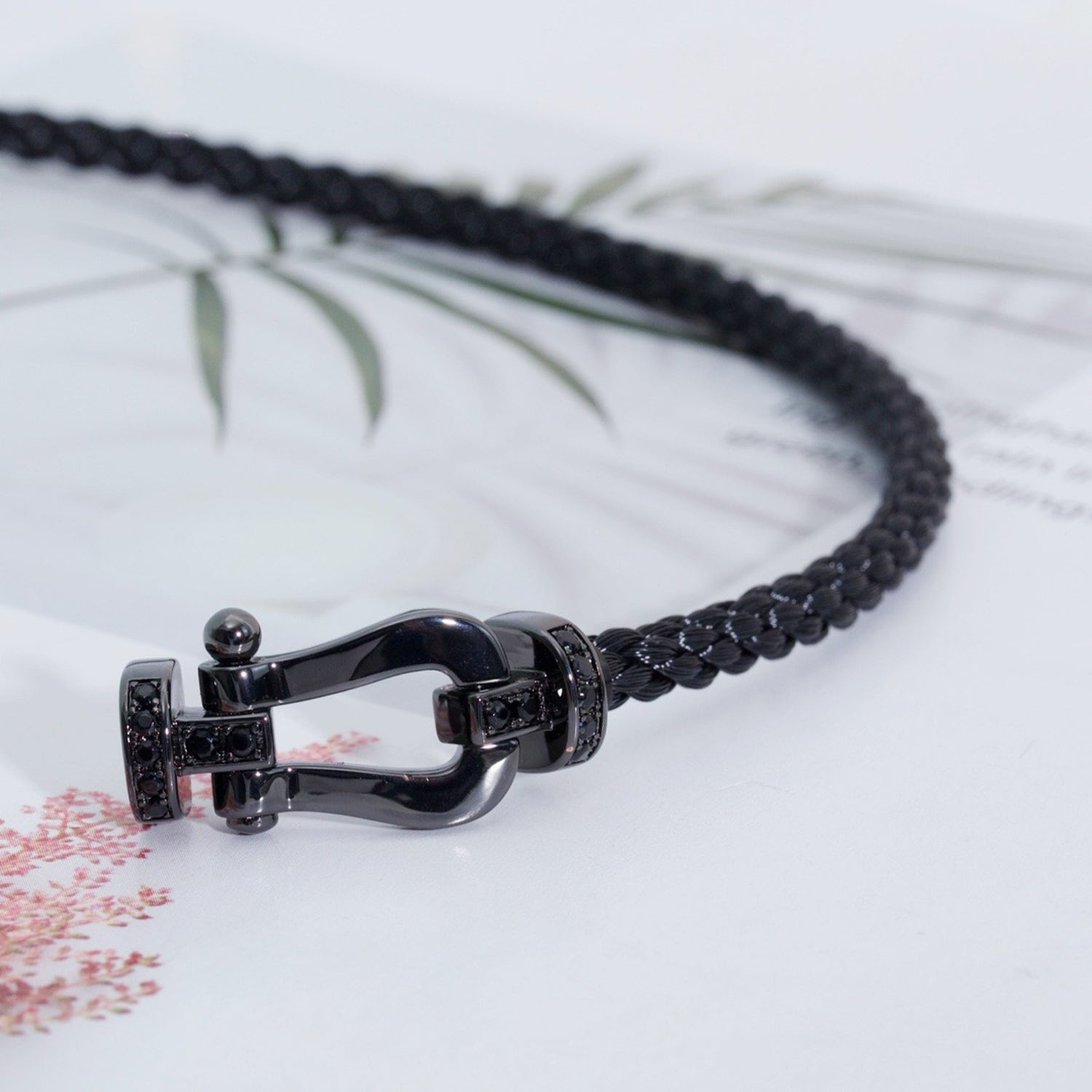 [Lumi Jewels]FORCE LARGE SERIES HORSESHOE BLACK SAMURAI BRACELET