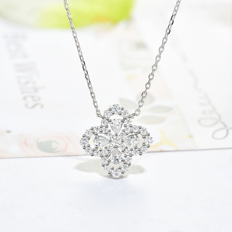 [Lumi Jewels]LOOP NECKLACE FULL MOTIF DIAMOND 16MM MULTIPLE COLORS