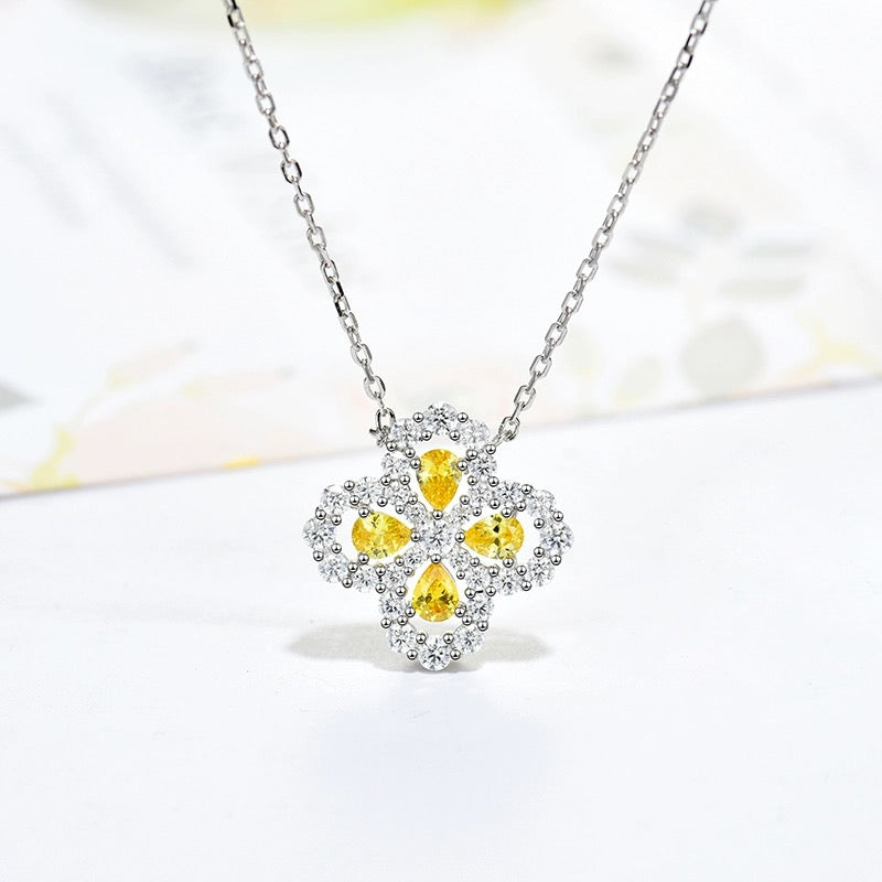 [Lumi Jewels]LOOP NECKLACE FULL MOTIF DIAMOND 16MM MULTIPLE COLORS