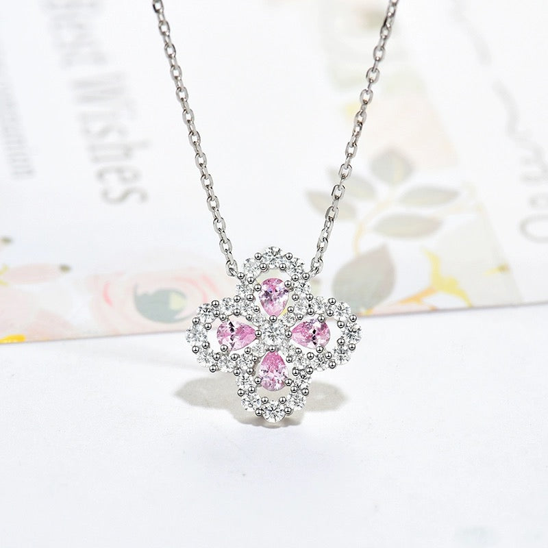 [Lumi Jewels]LOOP NECKLACE FULL MOTIF DIAMOND 16MM MULTIPLE COLORS