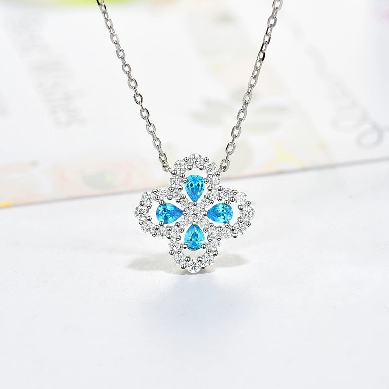 [Lumi Jewels]LOOP NECKLACE FULL MOTIF DIAMOND 16MM MULTIPLE COLORS