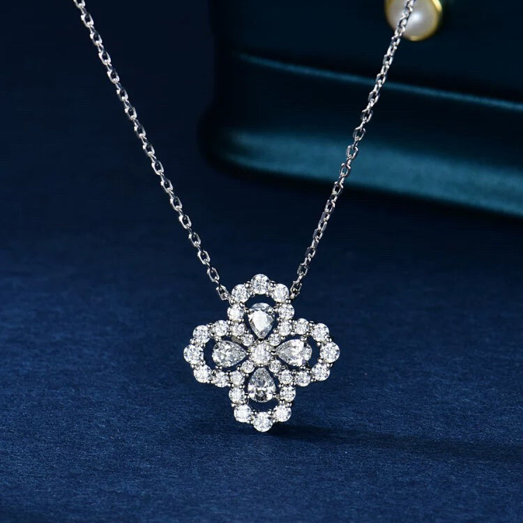 [Lumi Jewels]LOOP NECKLACE FULL MOTIF DIAMOND 16MM MULTIPLE COLORS