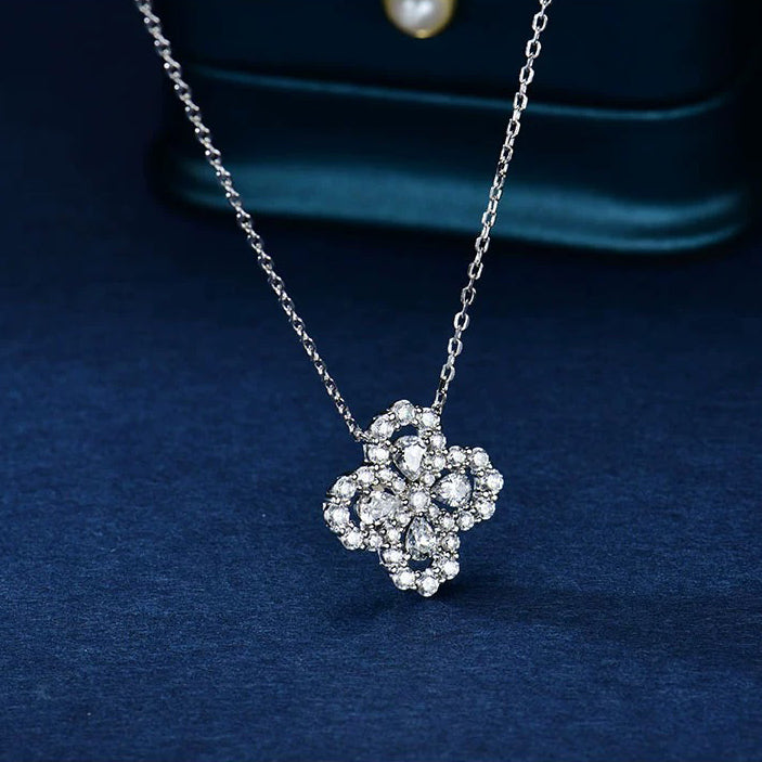 [Lumi Jewels]LOOP NECKLACE FULL MOTIF DIAMOND 16MM MULTIPLE COLORS