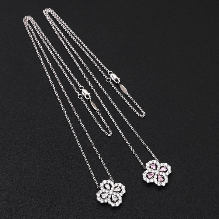 [Lumi Jewels]LOOP NECKLACE FULL MOTIF DIAMOND 16MM MULTIPLE COLORS