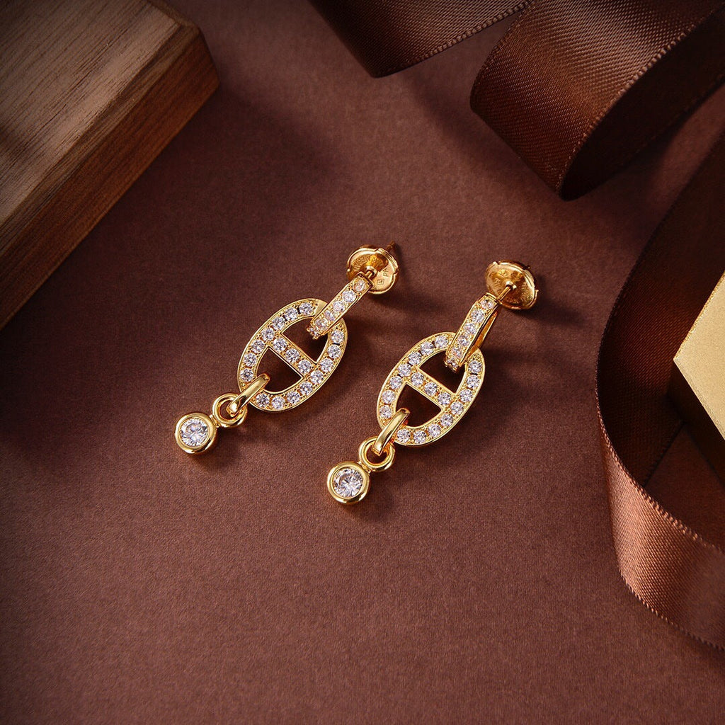 [Lumi Jewels]HM CHAINE DIAMOND EARRINGS