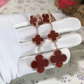 [Lumi Jewels]CLOVER 3 MOTIF CARNELIAN DROP EARRINGS