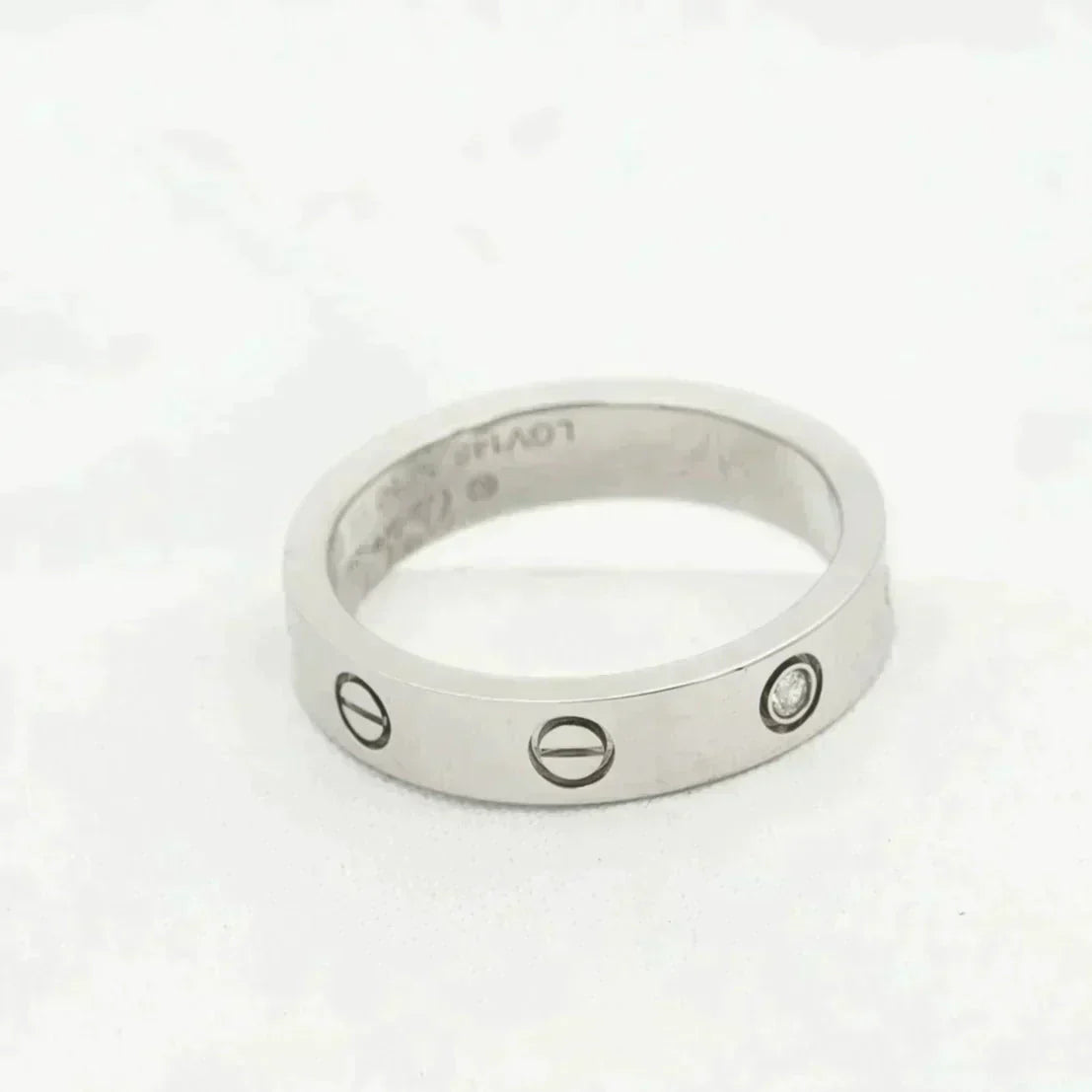 [Lumi Jewels]LOVE RING 4MM 1 DIAMOND SILVER