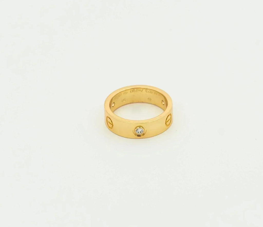 [Lumi Jewels]LOVE RING 5.5MM 3 DIAMONDS GOLD