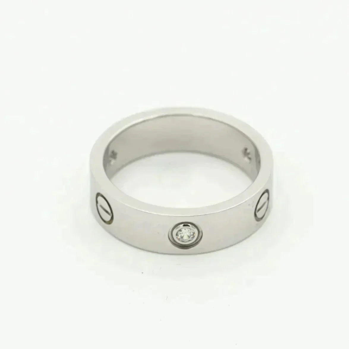 [Lumi Jewels]LOVE RING 5.5MM 3 DIAMONDS SILVER