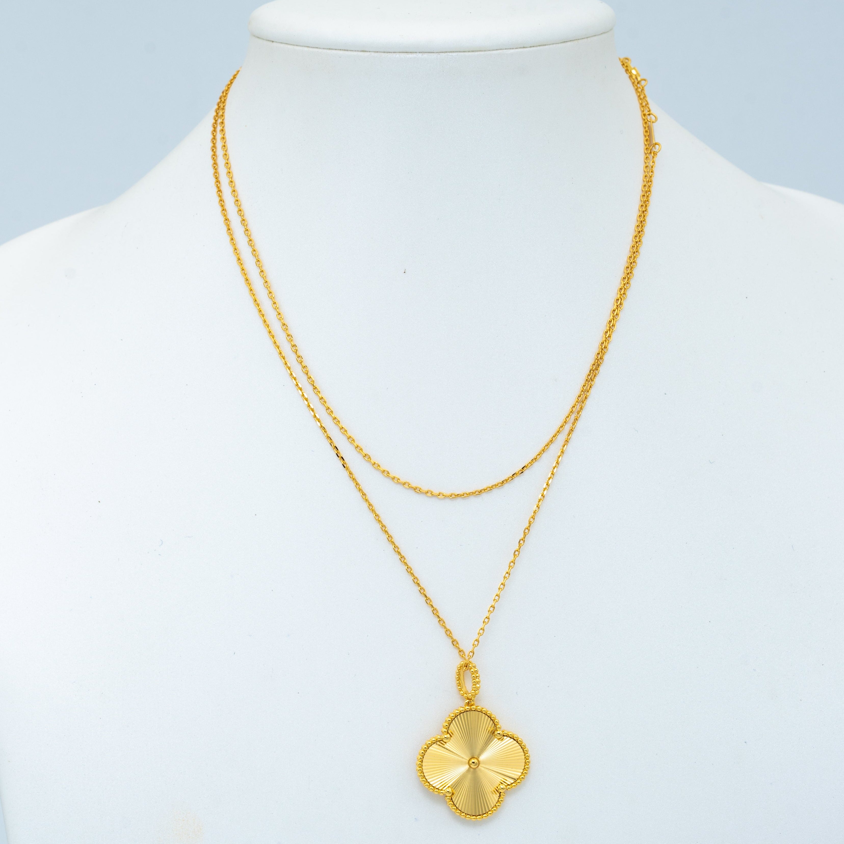 [Lumi Jewels]CLOVER 25MM PEDANT NECKLACE GOLD