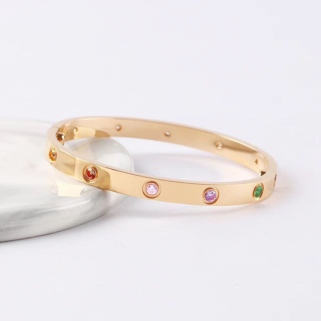 [Lumi Jewels]2026 RAINBOW LOVE BRACELET 6.1MM  10 DIAMONDS
