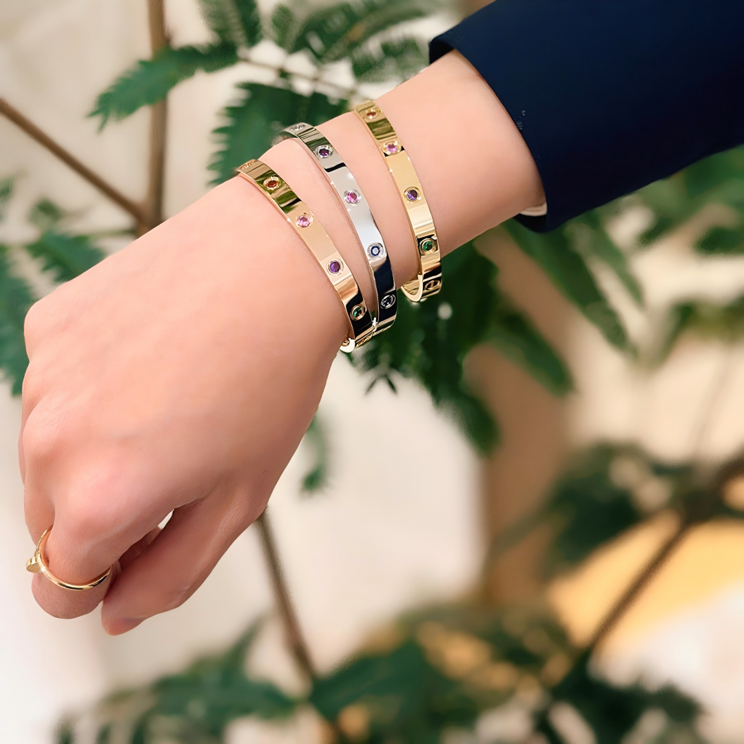 [Lumi Jewels]2026 RAINBOW LOVE BRACELET 6.1MM  10 DIAMONDS