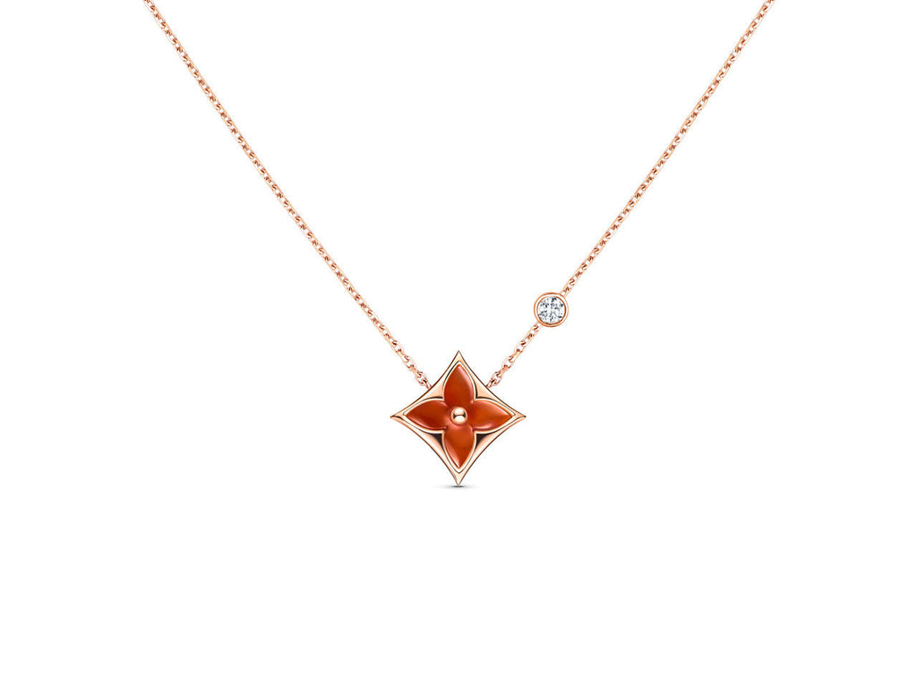 [Lumi Jewels]STAR NECKLACE PINK GOLD 1 DIAMOND