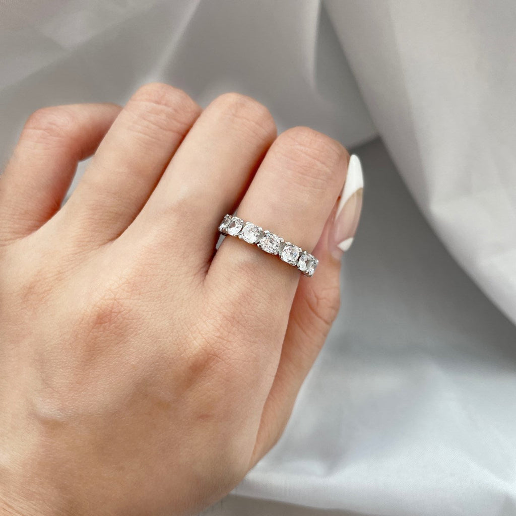 [Lumi Jewels]Eternity Round Cut Tennis Ring