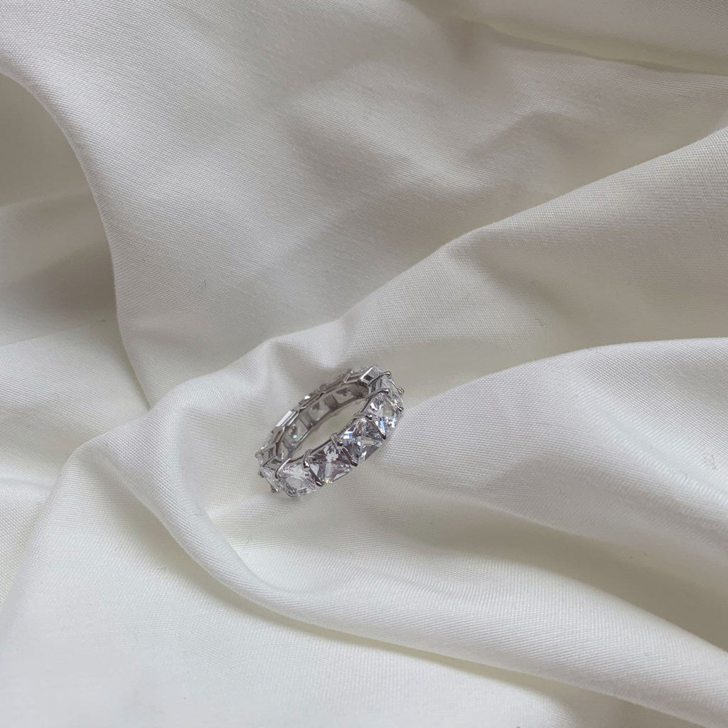 [Lumi Jewels]Elegant Princess Cut Tennis Ring