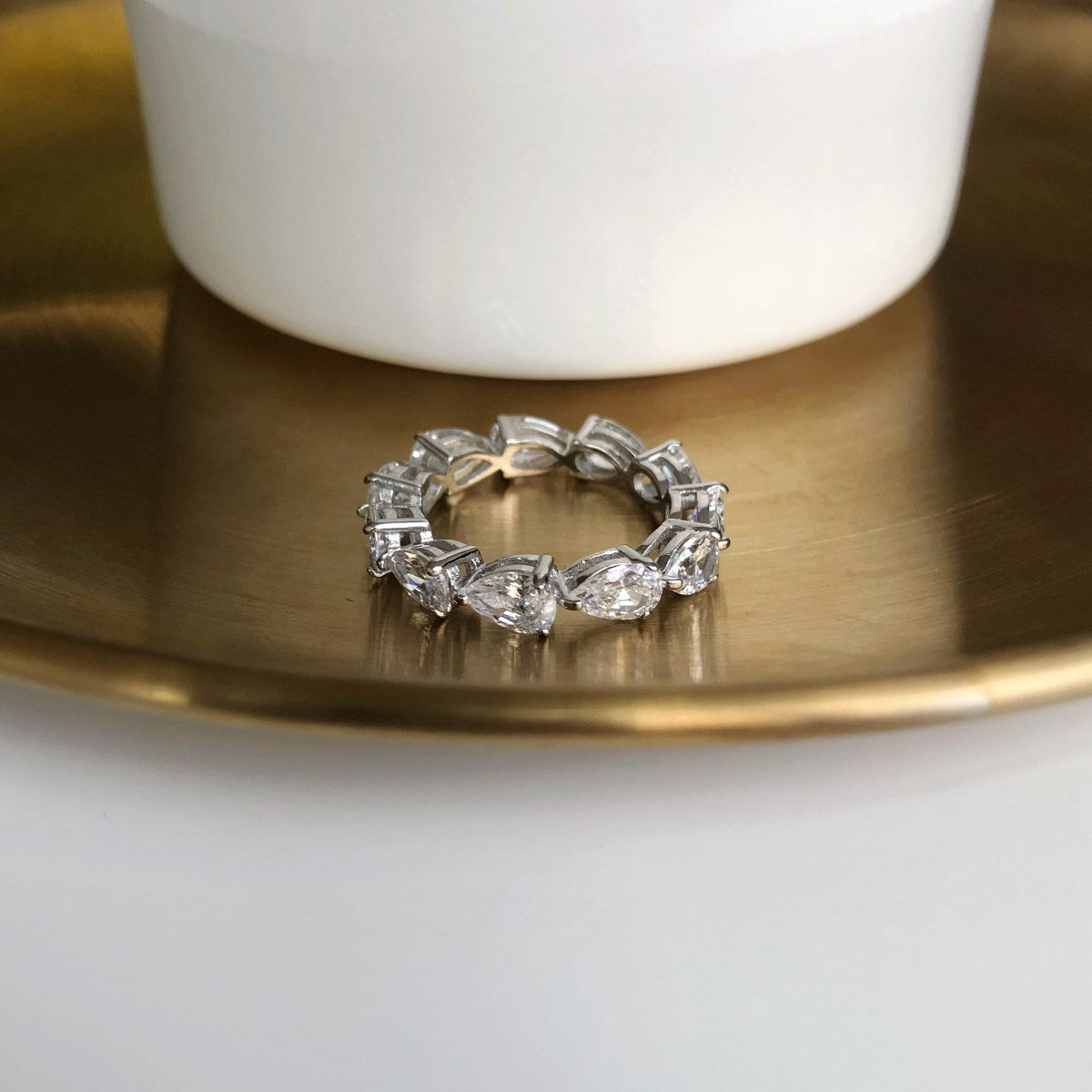 [Lumi Jewels]Exquisite Pear Cut Tennis Ring