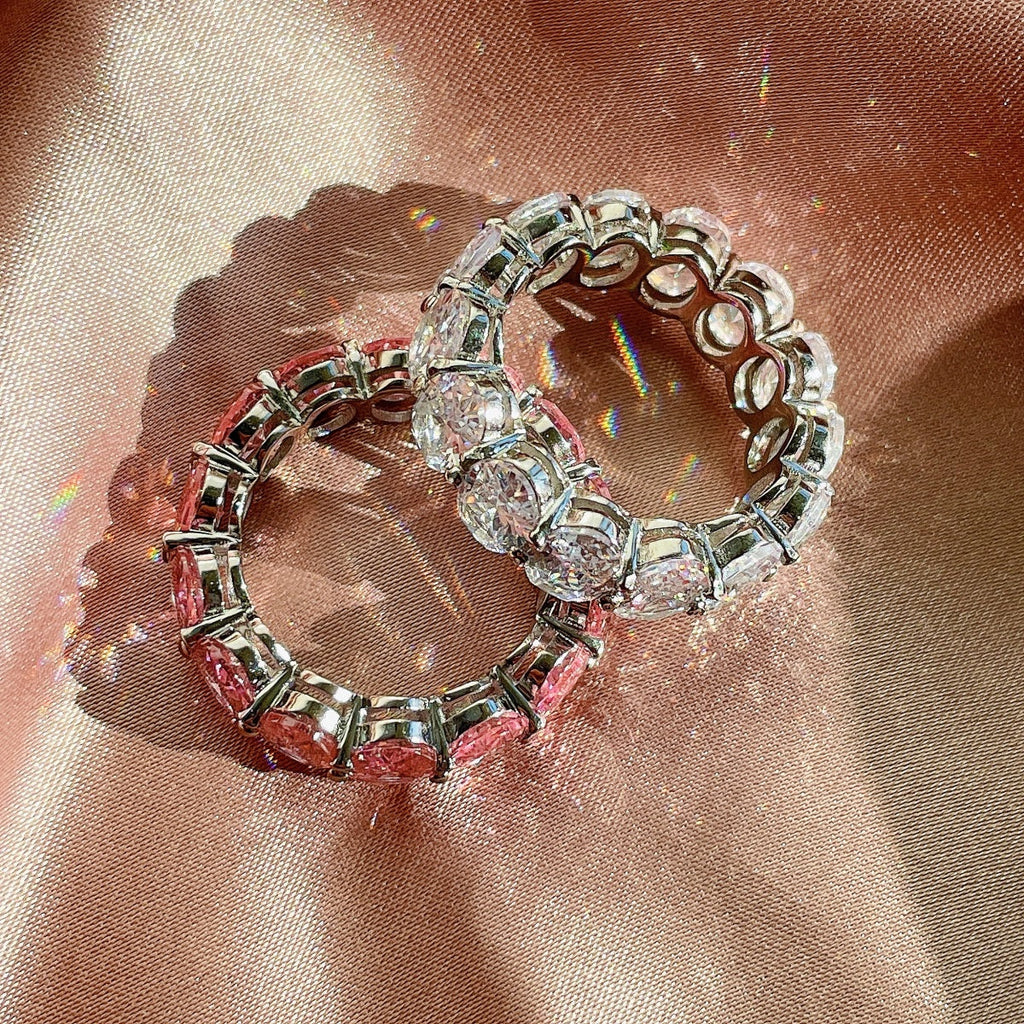 [Lumi Jewels]Dainty Elongated Cushion Cut Tennis Ring