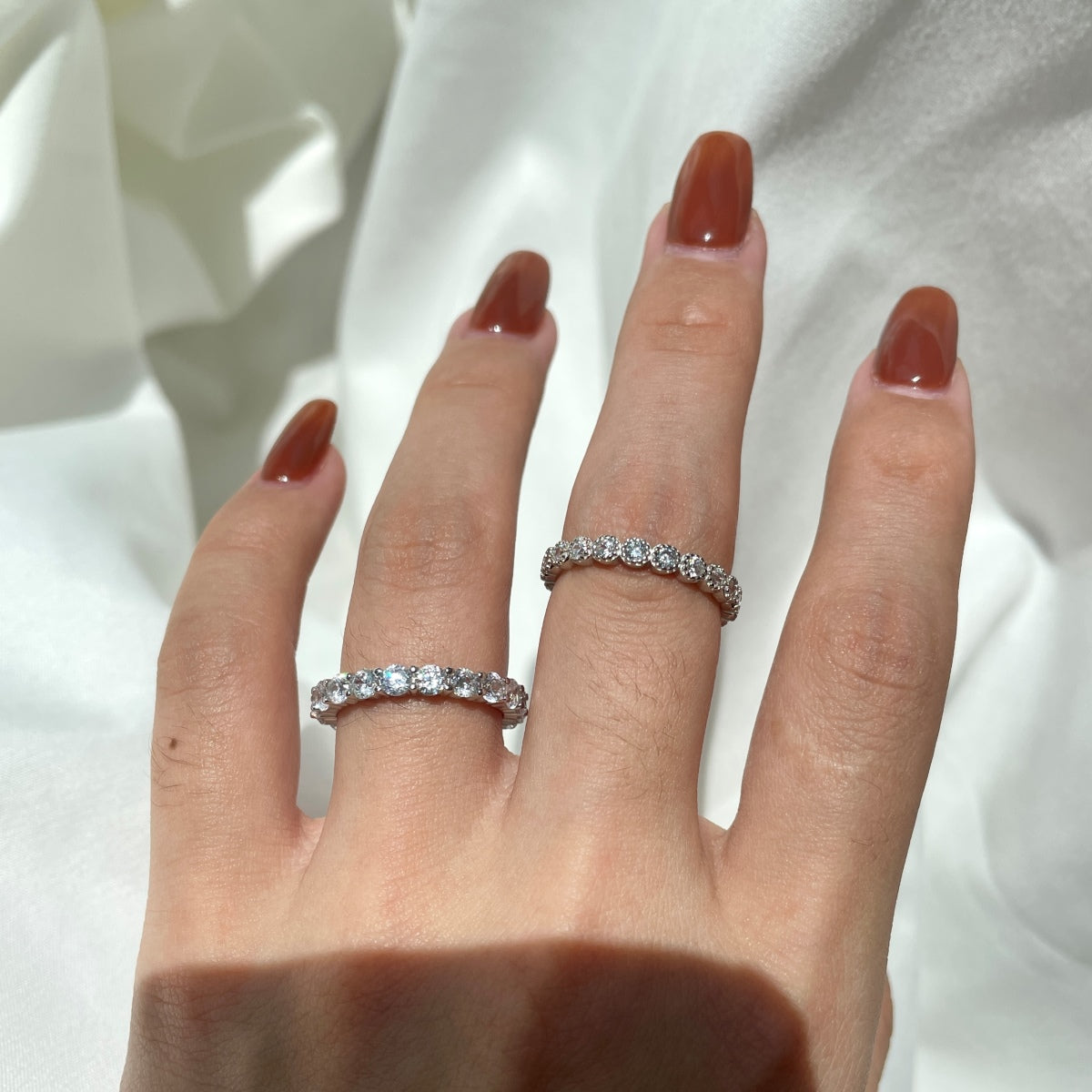 [Lumi Jewels]Sparkling Round Cut Tennis Ring