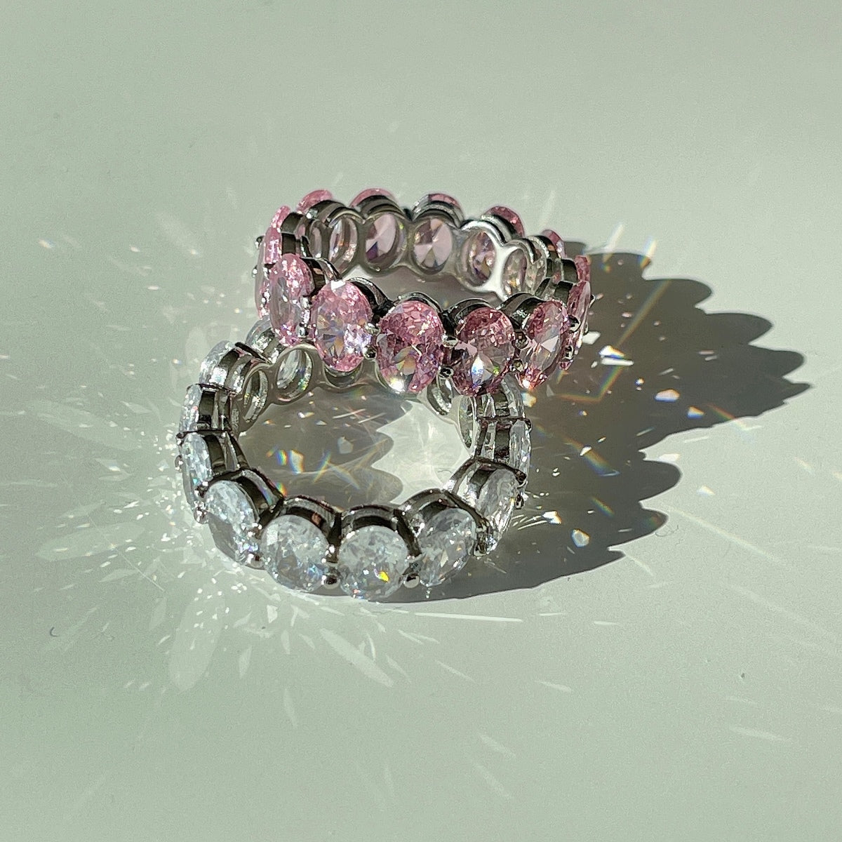 [Lumi Jewels]Dainty Elongated Cushion Cut Tennis Ring