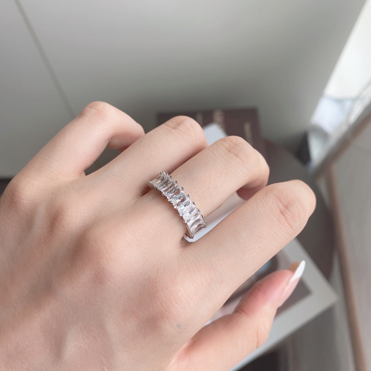 [Lumi Jewels]Unique Colorful Radiant Cut RIng