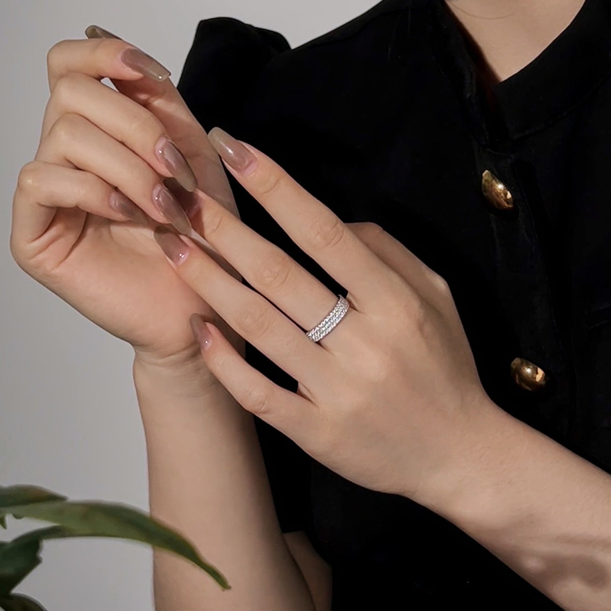 [Lumi Jewels]Dainty Round Cut Tennis Ring