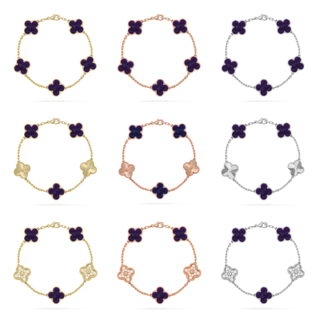 [Lumi Jewels]CLOVER 5 MOTIF LAPIS LAZULI BRACELET COLLECTION