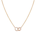 [Lumi Jewels]LOVE NECKLACE DOUBLE RING PINK GOLD