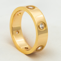 [Lumi Jewels]LOVE RING 5.5MM 6 DIAMONDS PINK GOLD