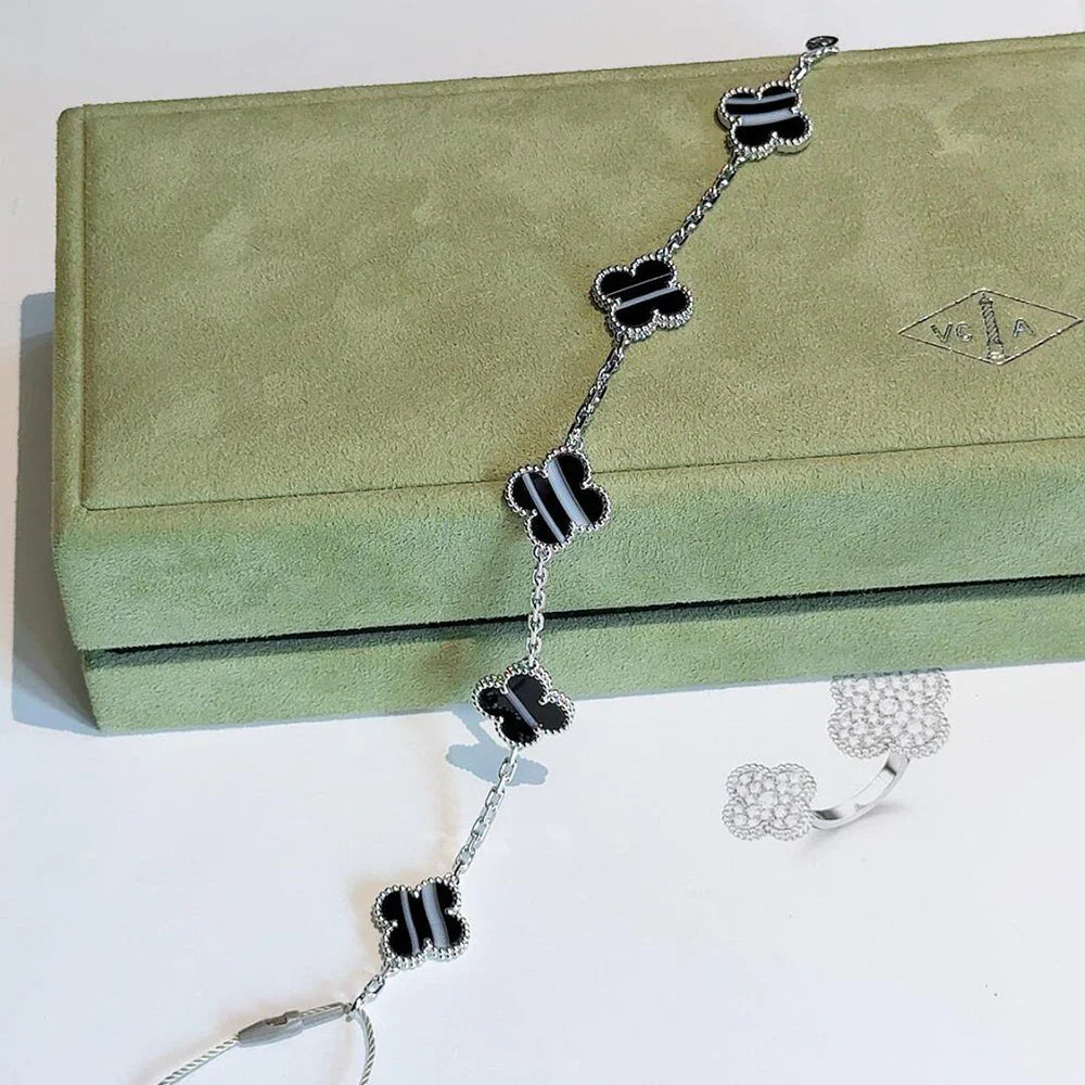[Lumi Jewels] CLOVER 5 MOTIF PULSAR STONE BRACELET COLLECTION