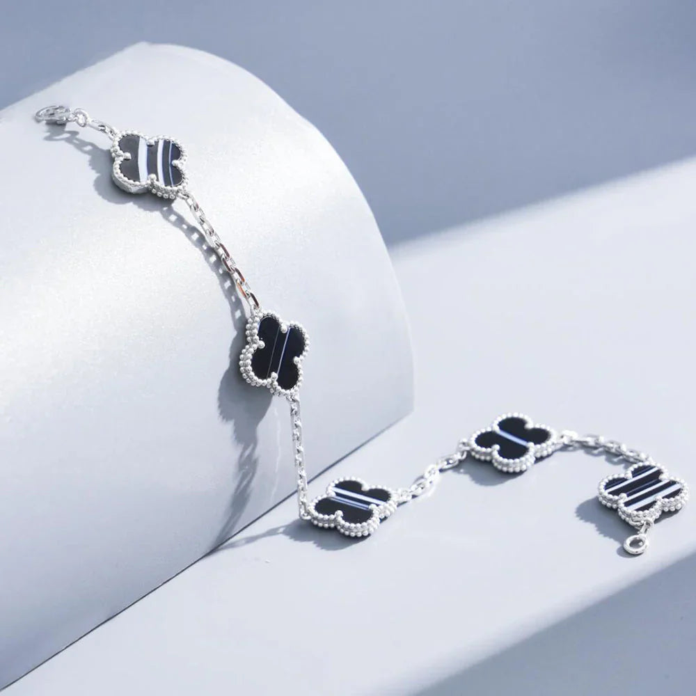 [Lumi Jewels] CLOVER 5 MOTIF PULSAR STONE BRACELET COLLECTION