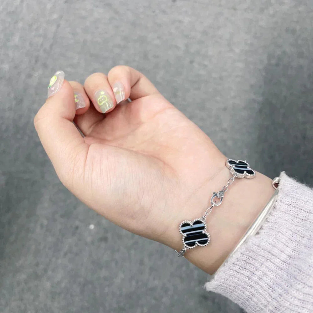 [Lumi Jewels] CLOVER 5 MOTIF PULSAR STONE BRACELET COLLECTION