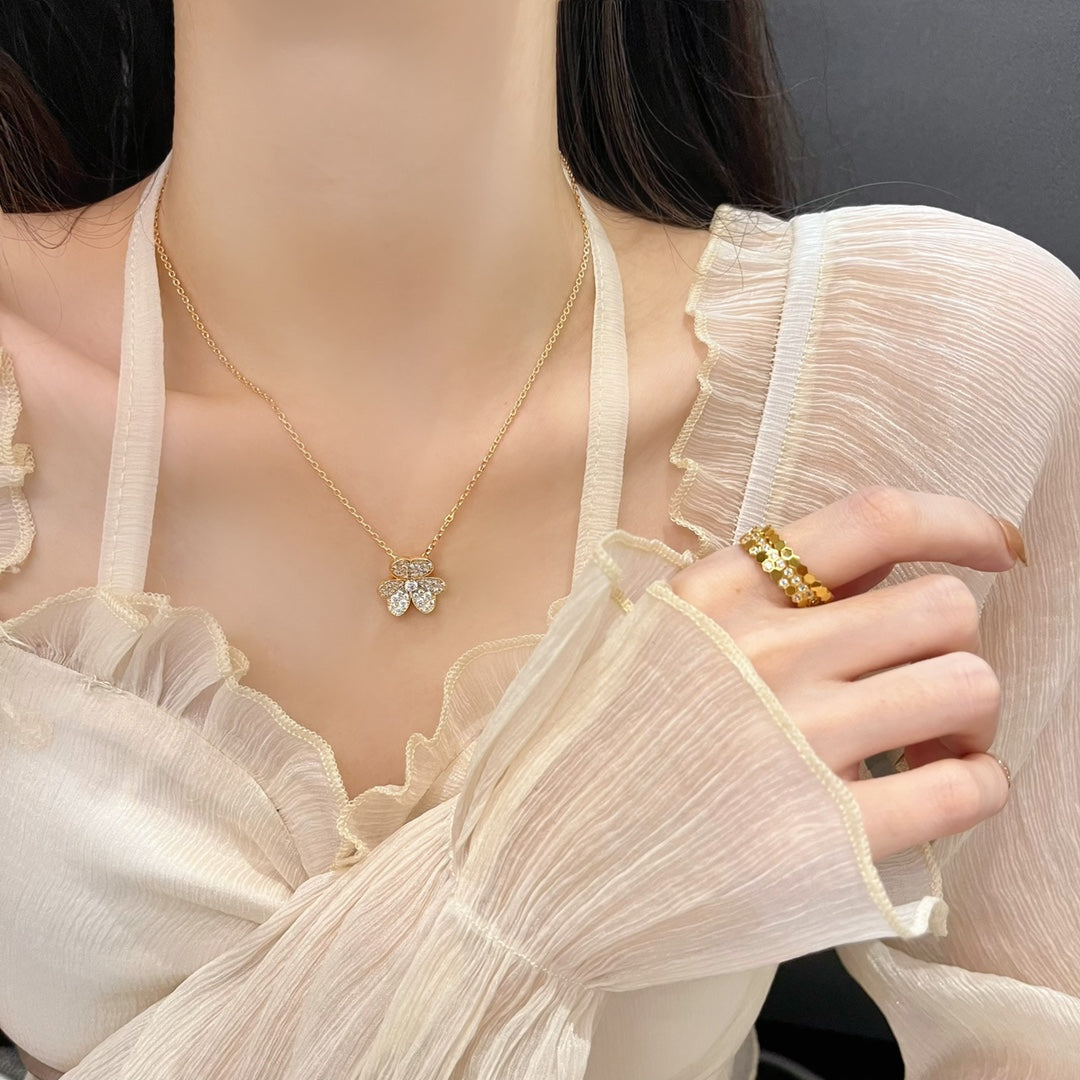 [Lumi Jewels]FLOWER DIAMOND NECKLACE