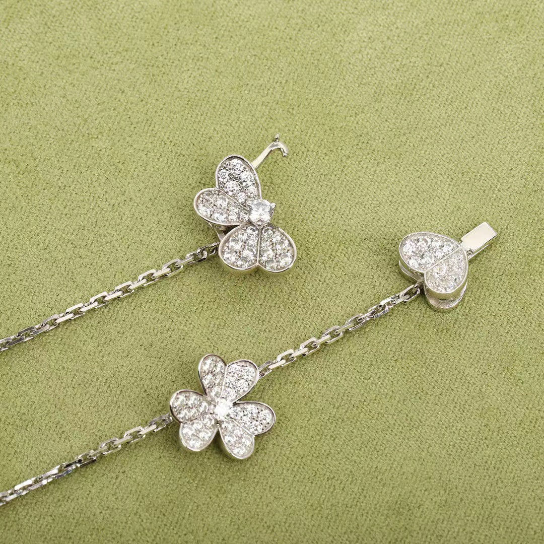 [Lumi Jewels]FRIVOLE SILVER 9 FLOWERS NECKLACE