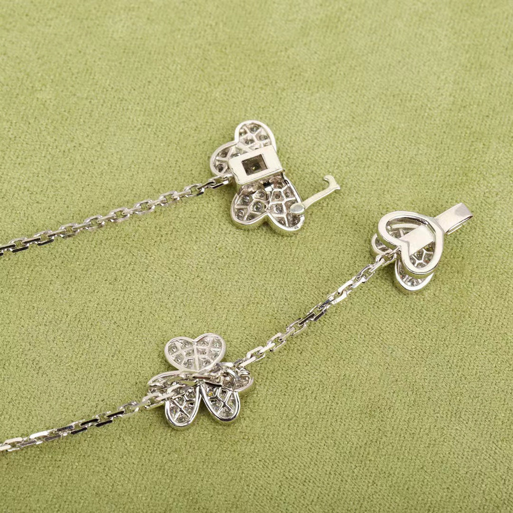 [Lumi Jewels]FRIVOLE SILVER 9 FLOWERS NECKLACE
