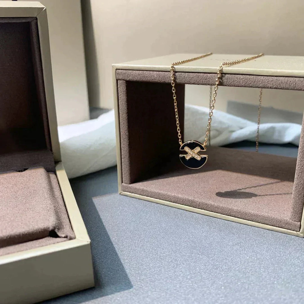 [Lumi Jewels]JEUX DE ROSE GOLD DIAMOND NECKLACE