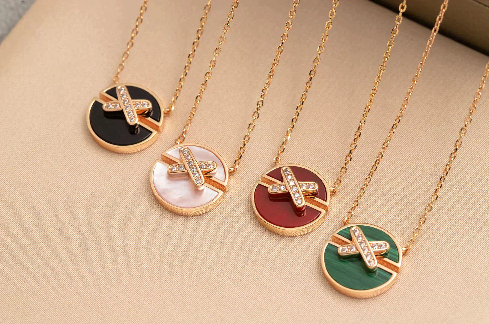 [Lumi Jewels]JEUX DE ROSE GOLD DIAMOND NECKLACE