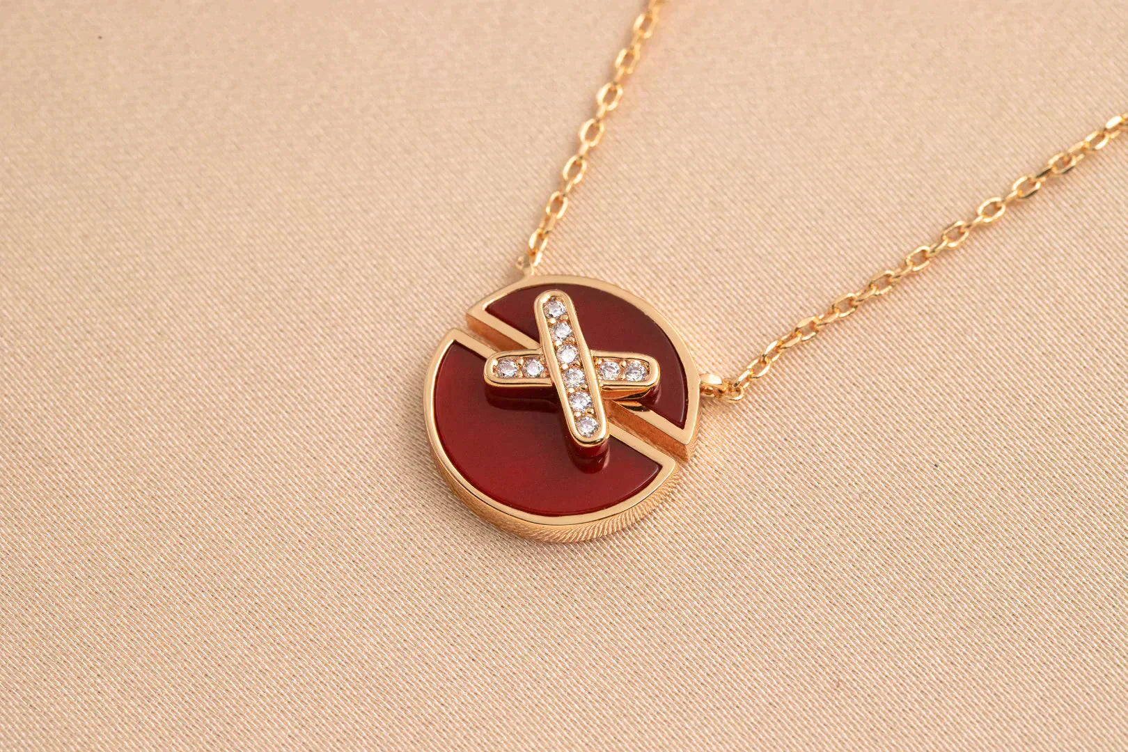 [Lumi Jewels]JEUX DE ROSE GOLD DIAMOND NECKLACE