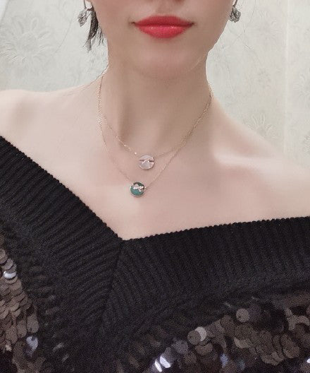 [Lumi Jewels]JEUX DE ROSE GOLD DIAMOND NECKLACE