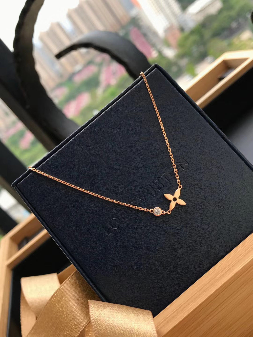 [Lumi Jewels]BLOSSOM PENDANT PINK GOLD AND DIAMOND