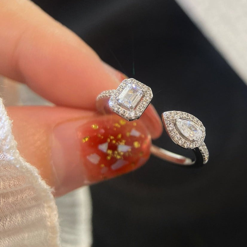 [Lumi]MY TWIN TOI & MOI SILVER DIAMOND RING