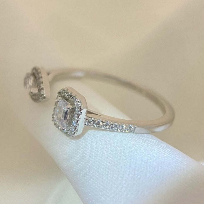 [Lumi]MY TWIN TOI & MOI SILVER DIAMOND RING