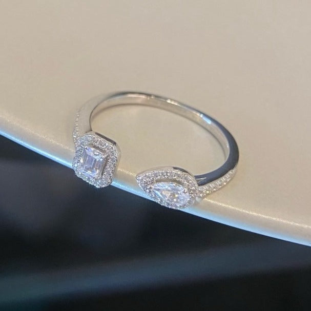 [Lumi]MY TWIN TOI & MOI SILVER DIAMOND RING