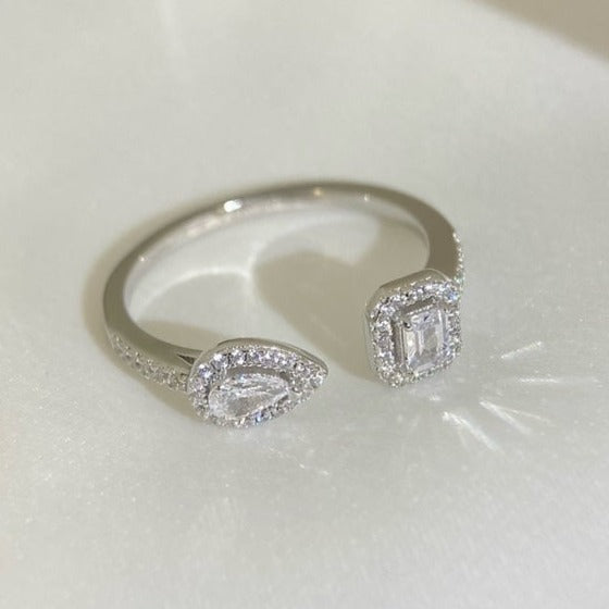 [Lumi]MY TWIN TOI & MOI SILVER DIAMOND RING