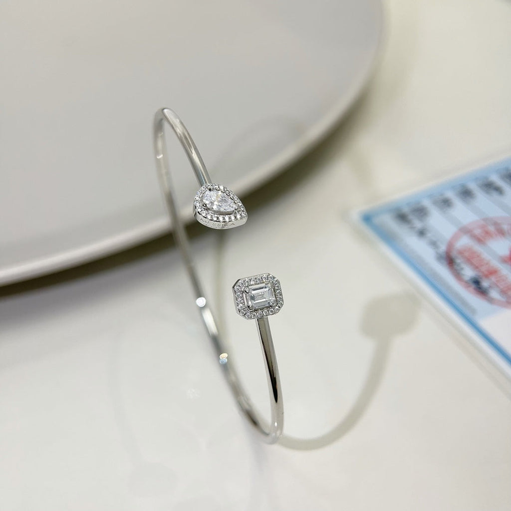 [Lumi]JONC FLEX MY TWIN TOI & MOI SILVER DIAMOND BRACELET