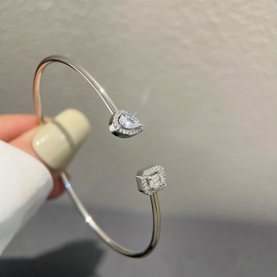 [Lumi]JONC FLEX MY TWIN TOI & MOI SILVER DIAMOND BRACELET