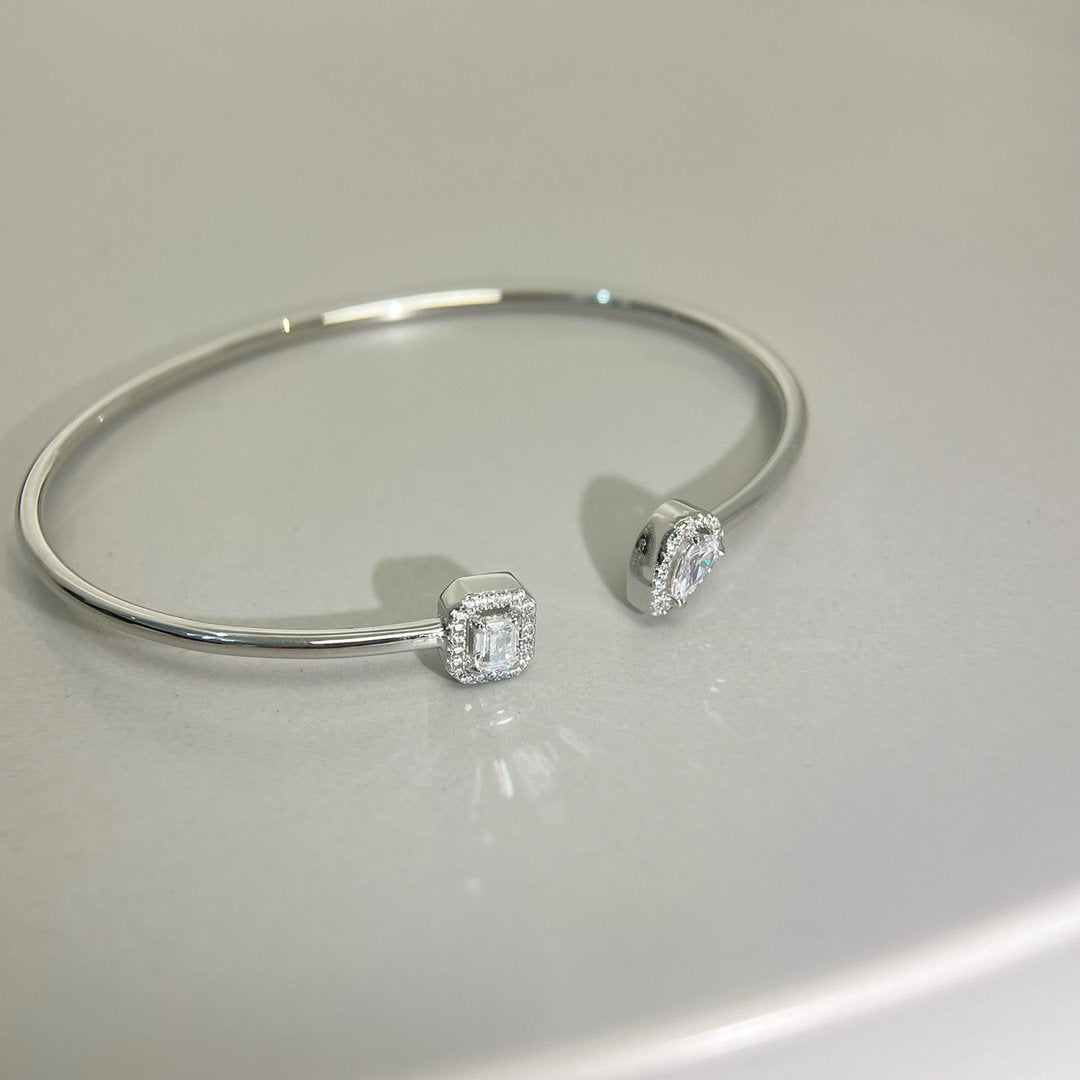 [Lumi]JONC FLEX MY TWIN TOI & MOI SILVER DIAMOND BRACELET