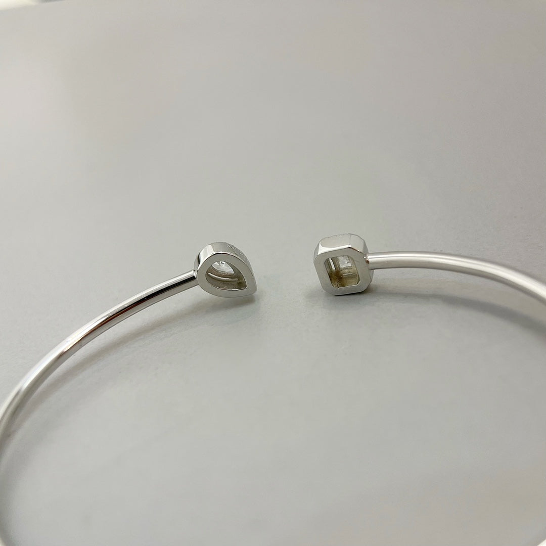 [Lumi]JONC FLEX MY TWIN TOI & MOI SILVER DIAMOND BRACELET