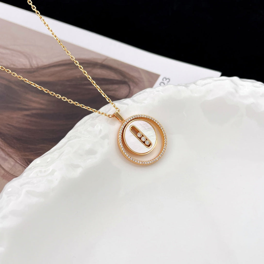 [Lumi]LUCKY MOVE MM NACRE BLANCHE DIAMOND NECKLACE
