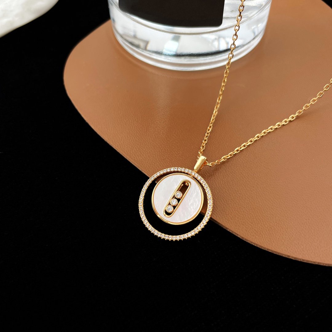[Lumi]LUCKY MOVE MM NACRE BLANCHE DIAMOND NECKLACE