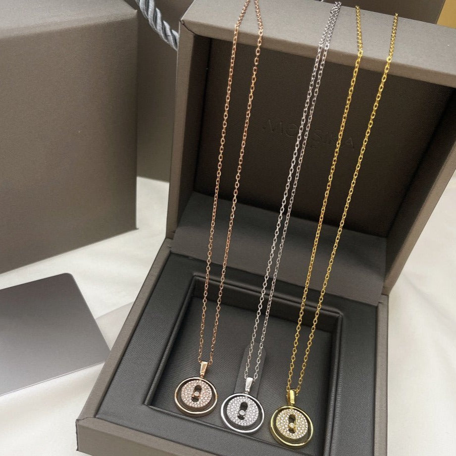 [Lumi]LUCKY MOVER PM PAVED NECKLACE